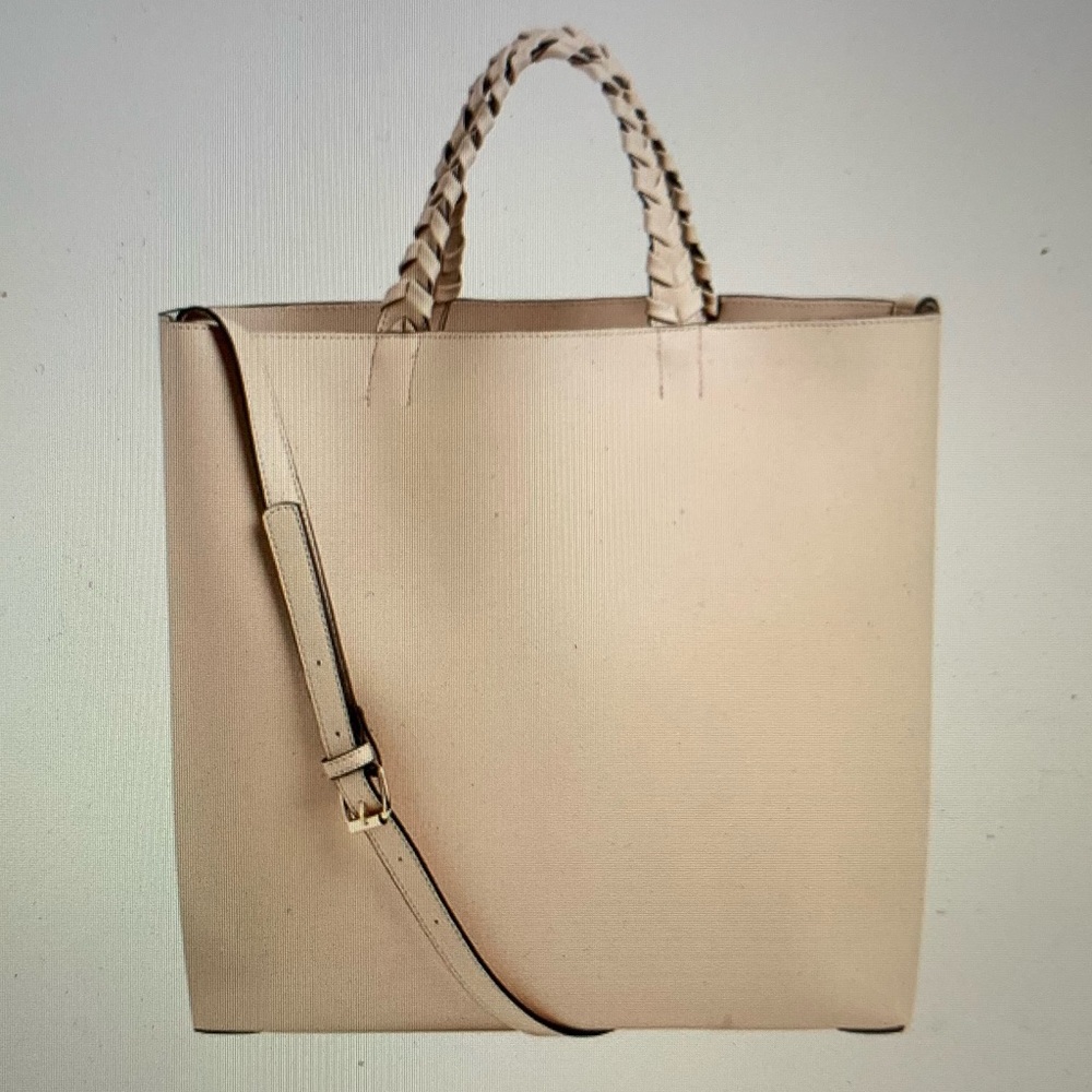 Pink Vegan Leather Tote